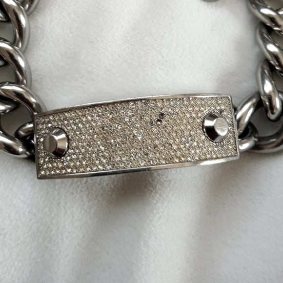 Michael Kors Chain Bracelet with Pave Plate-Used - Picture 4 of 7